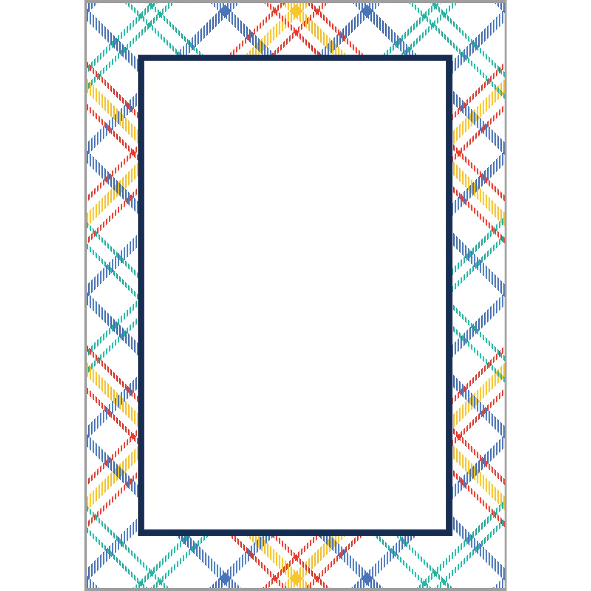 In Stock 5x7 Summer Plaid Print Notepad