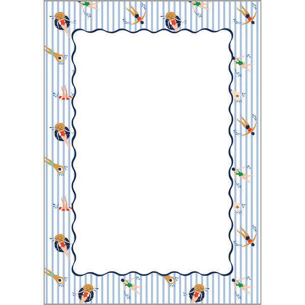 In Stock 5x7 Swimmers Notepad - WH Hostess Social Stationery