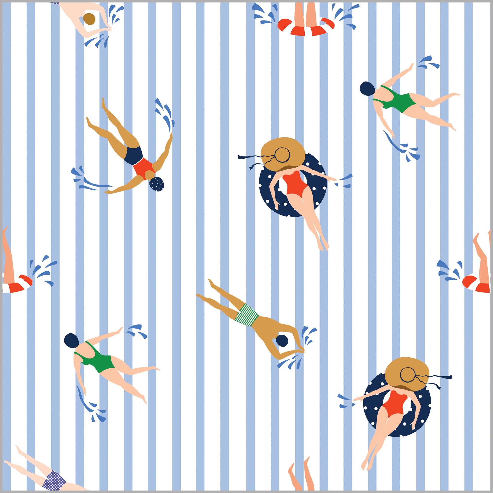 Continuous Roll Gift Wrap | Swimmers