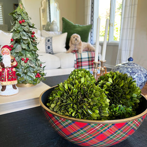 WH Hostess x Jaye's Studio: Tartan Plaid Centerpiece Bowl