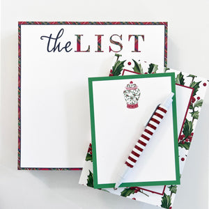 In Stock 5x7 Holly Christmas Notepad