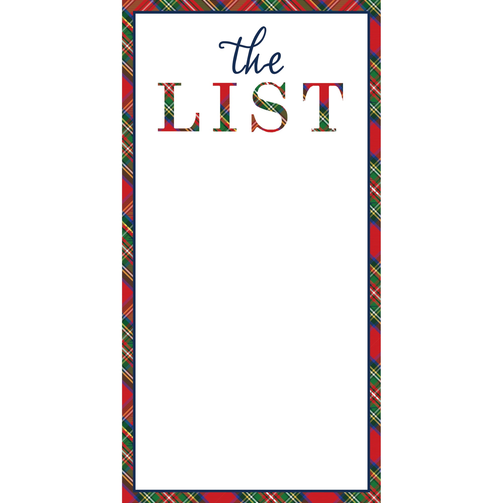 Stock Shoppe: 4.25x8.5 Tartan List Notepad