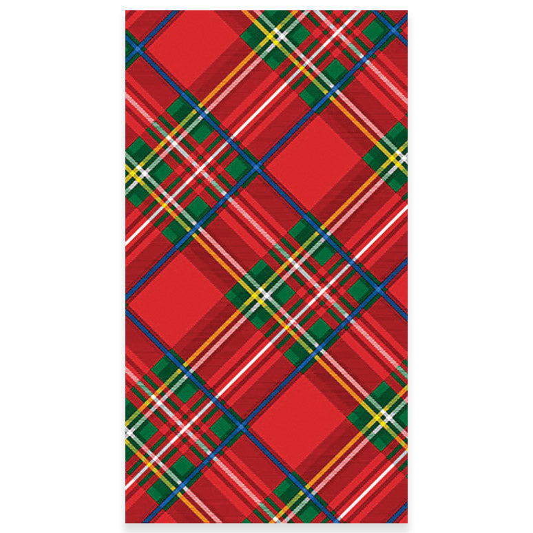 Tartan Plaid Christmas Paper Guest Towels – 40 Count