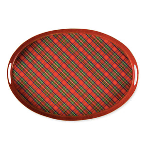 WH Hostess x Jayes Studio Tartan Plaid Oval Serving Tray