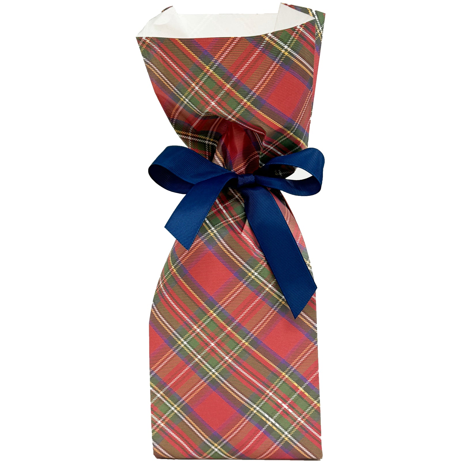 In Stock Paper Wine Bags | Tartan Plaid