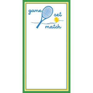 Stock Shoppe: 4.25x8.5 Tennis Game Set Match List Notepad
