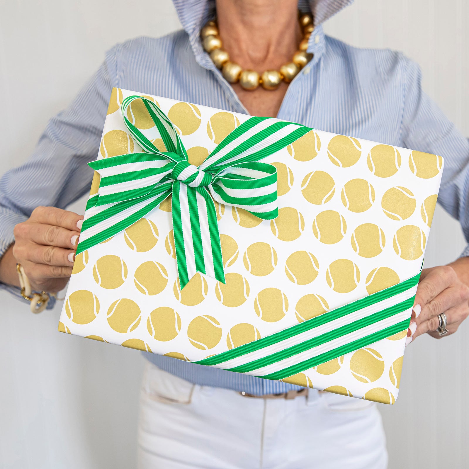 Continuous Roll Gift Wrap | Tennis Balls