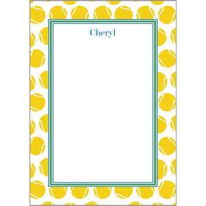 Tennis Balls Personalized Notepad