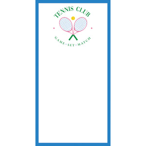 Stock Shoppe: 4.25x8.5 Tennis Club Notepad