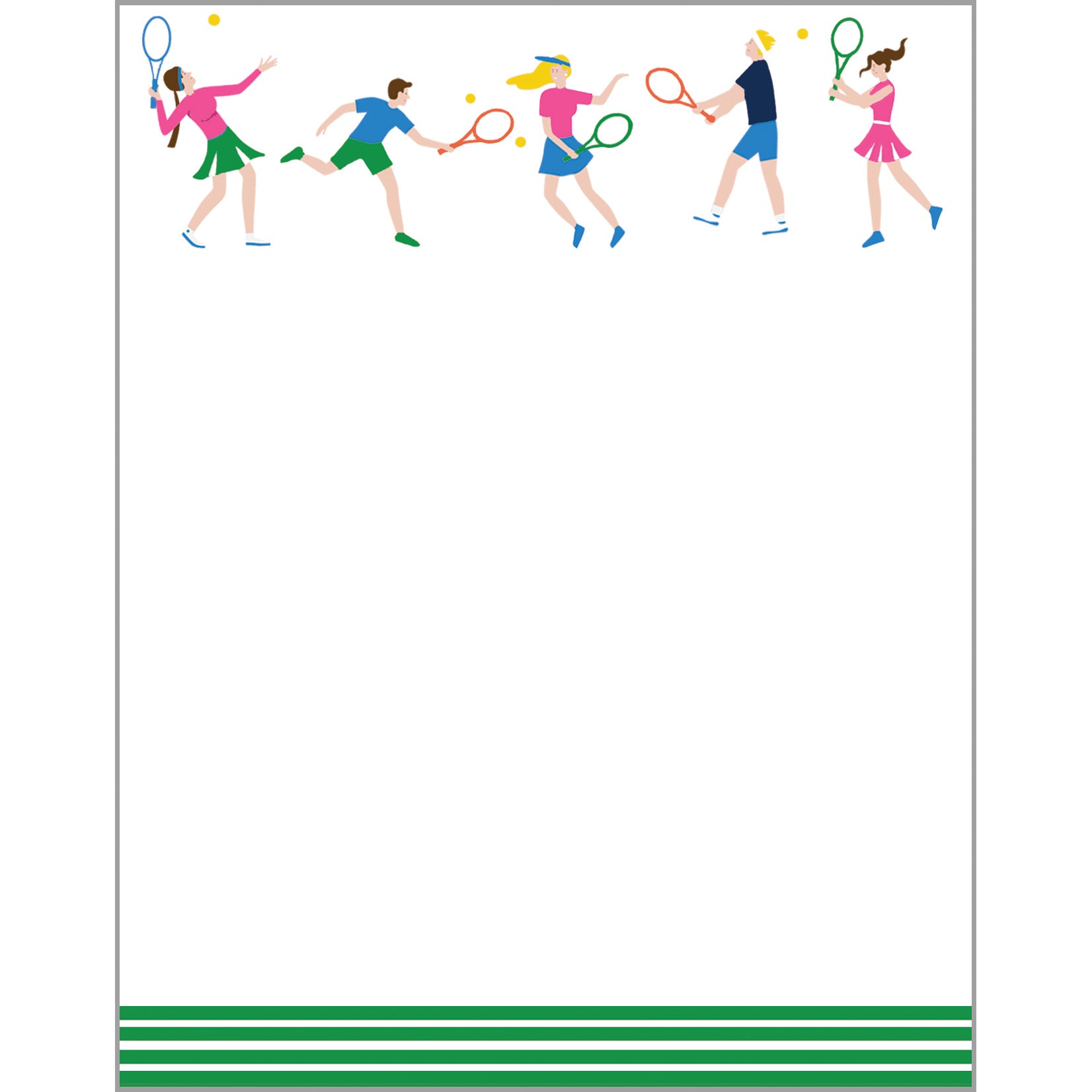In Stock 4.25x5.5 Tennis Players Notepad
