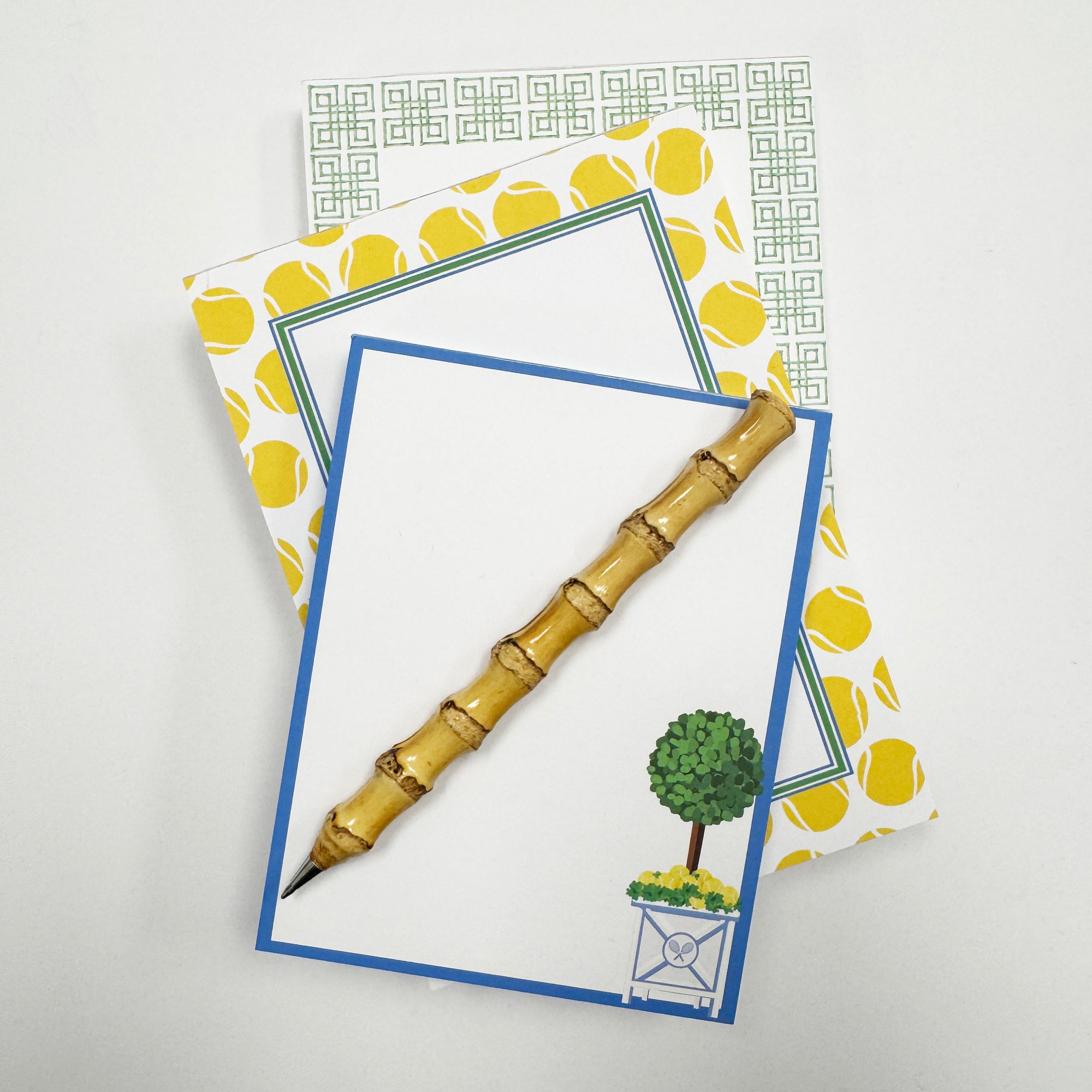 Stock Shoppe: 4x5 Tennis Topiary Notepad - WH Hostess Social Stationery