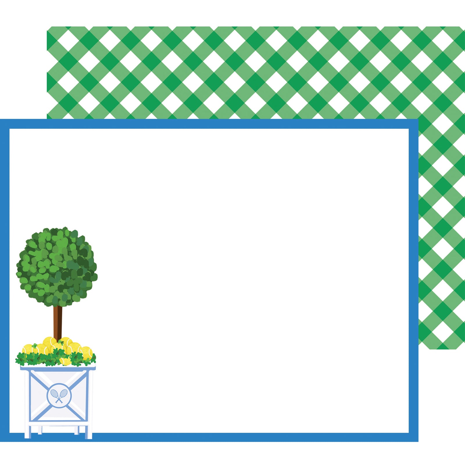 In Stock Flat Notecard Set of 10 | Tennis Topiary Tree
