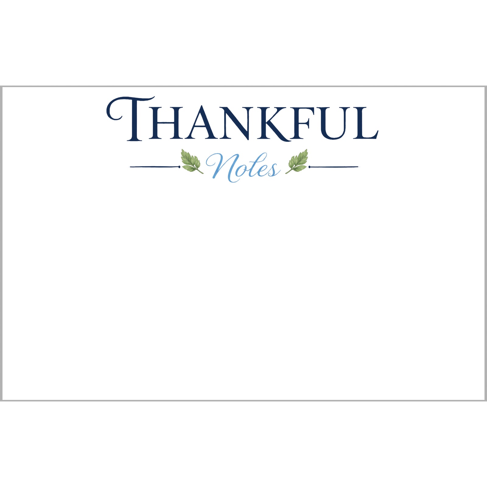 In Stock 8.5x5.5 Thankful "NOTES" Slab Notepad