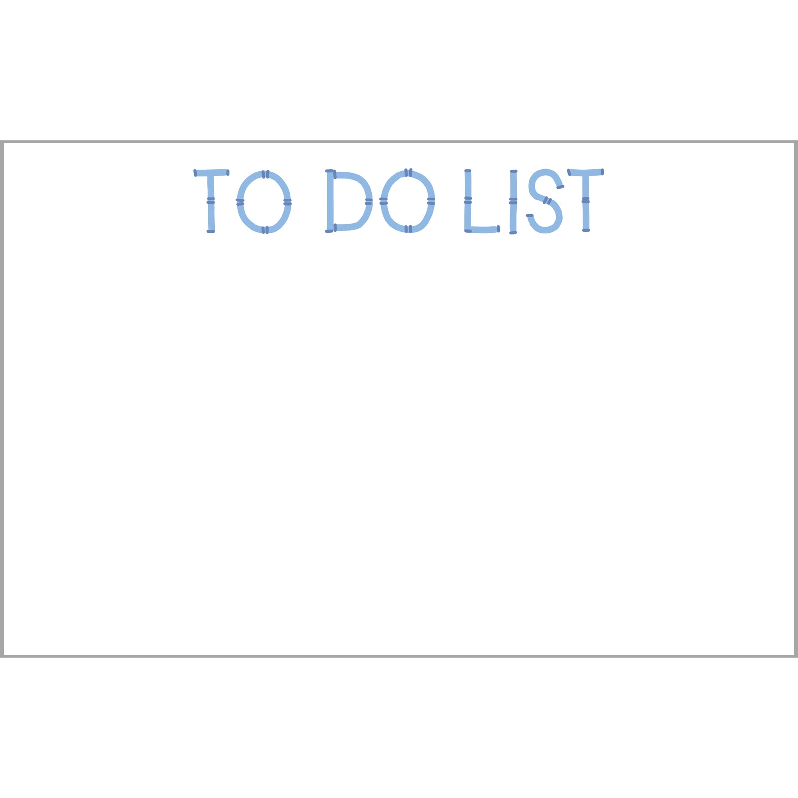 In Stock 8.5x5.5 Bamboo "TO DO LIST" Slab Notepad
