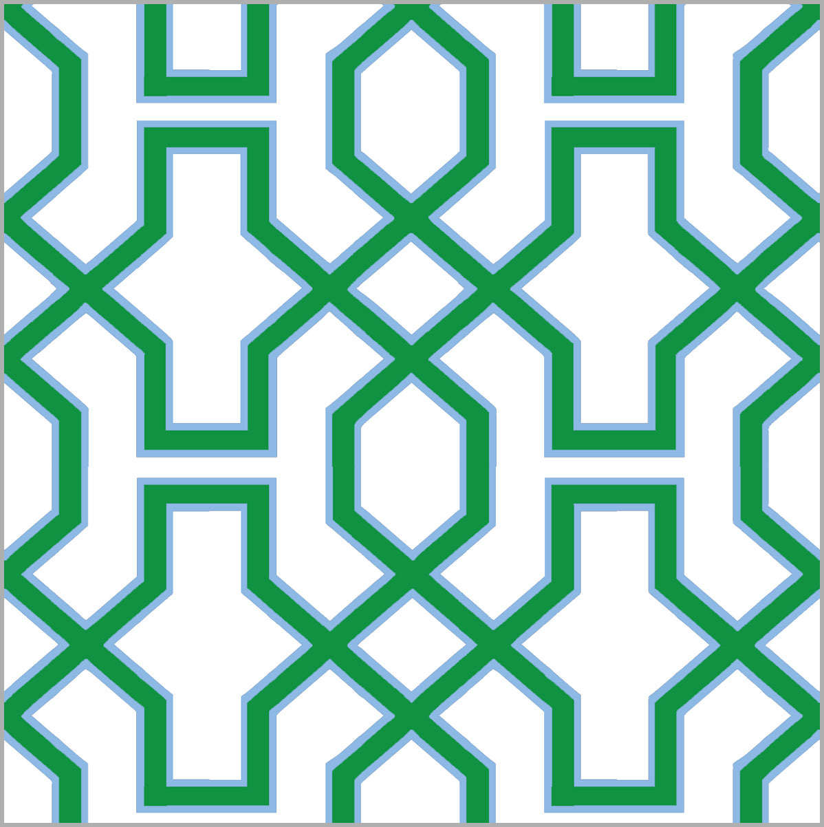 Continuous Roll Gift Wrap | Green Trellis