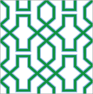 Continuous Roll Gift Wrap | Green Trellis