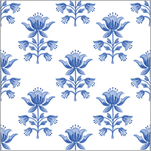 Continuous Roll Gift Wrap | Tulip Block Print