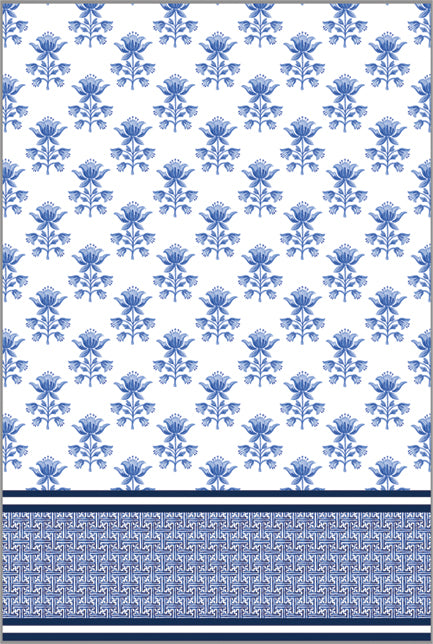 In stock Rectangle Tablecloth | Tulip Block Print