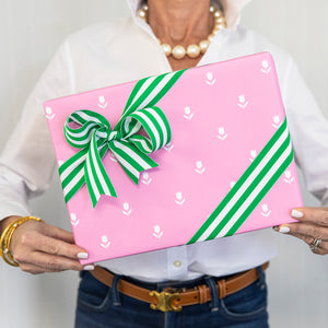 Continuous Roll Gift Wrap | Pink Tulip