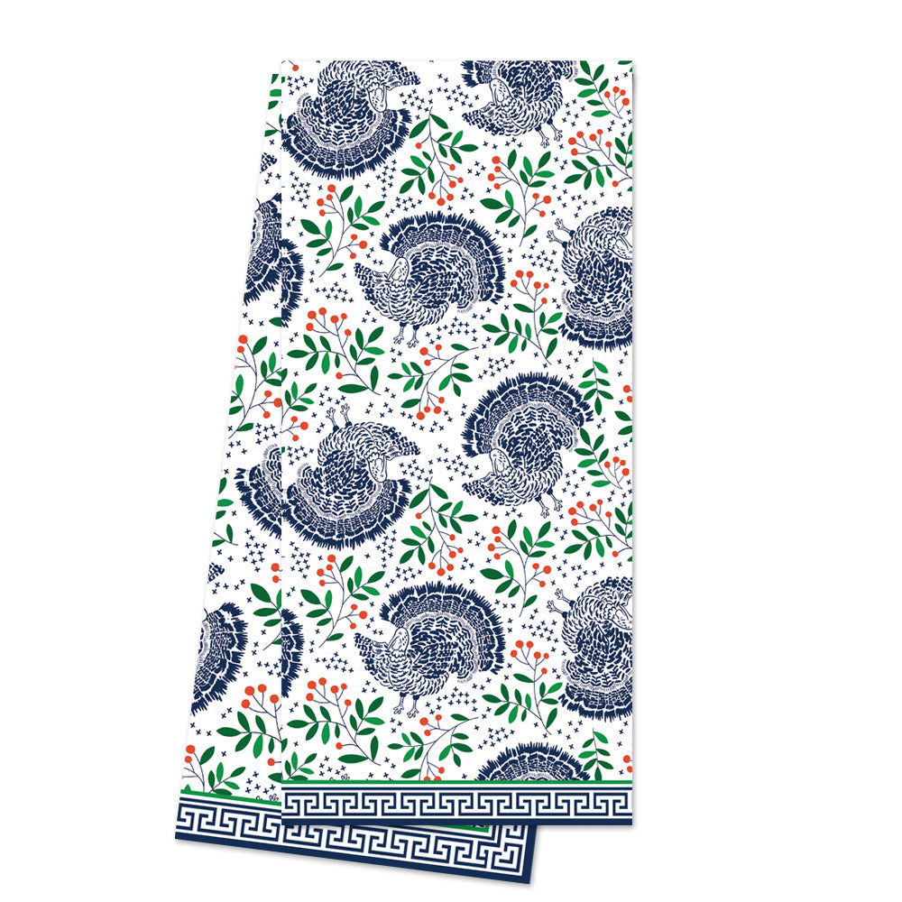 In Stock WH Hostess Cotton Tea Towel | Turkey Toile