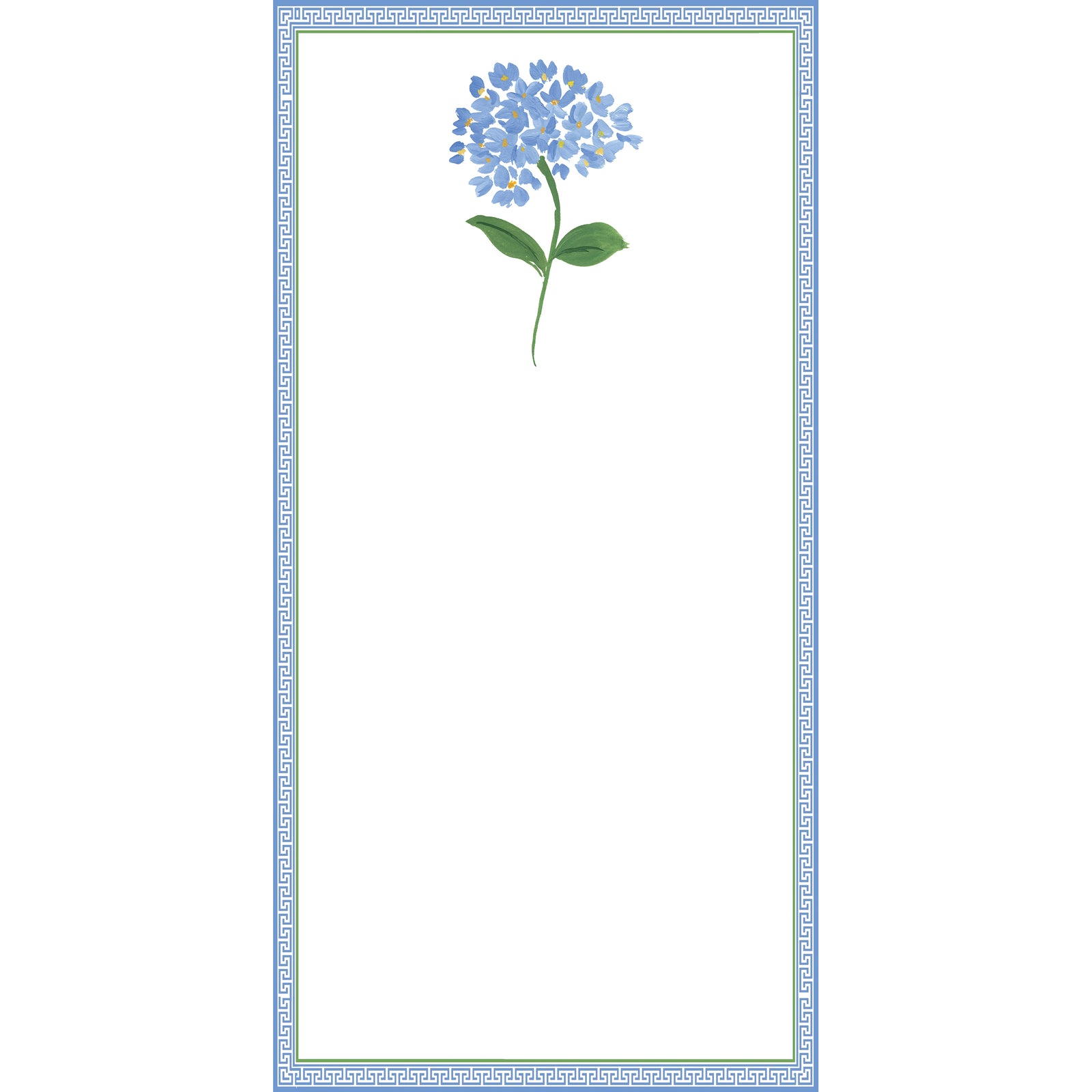 In Stock 4.25x8.5 Blue Hydrangea List Notepad