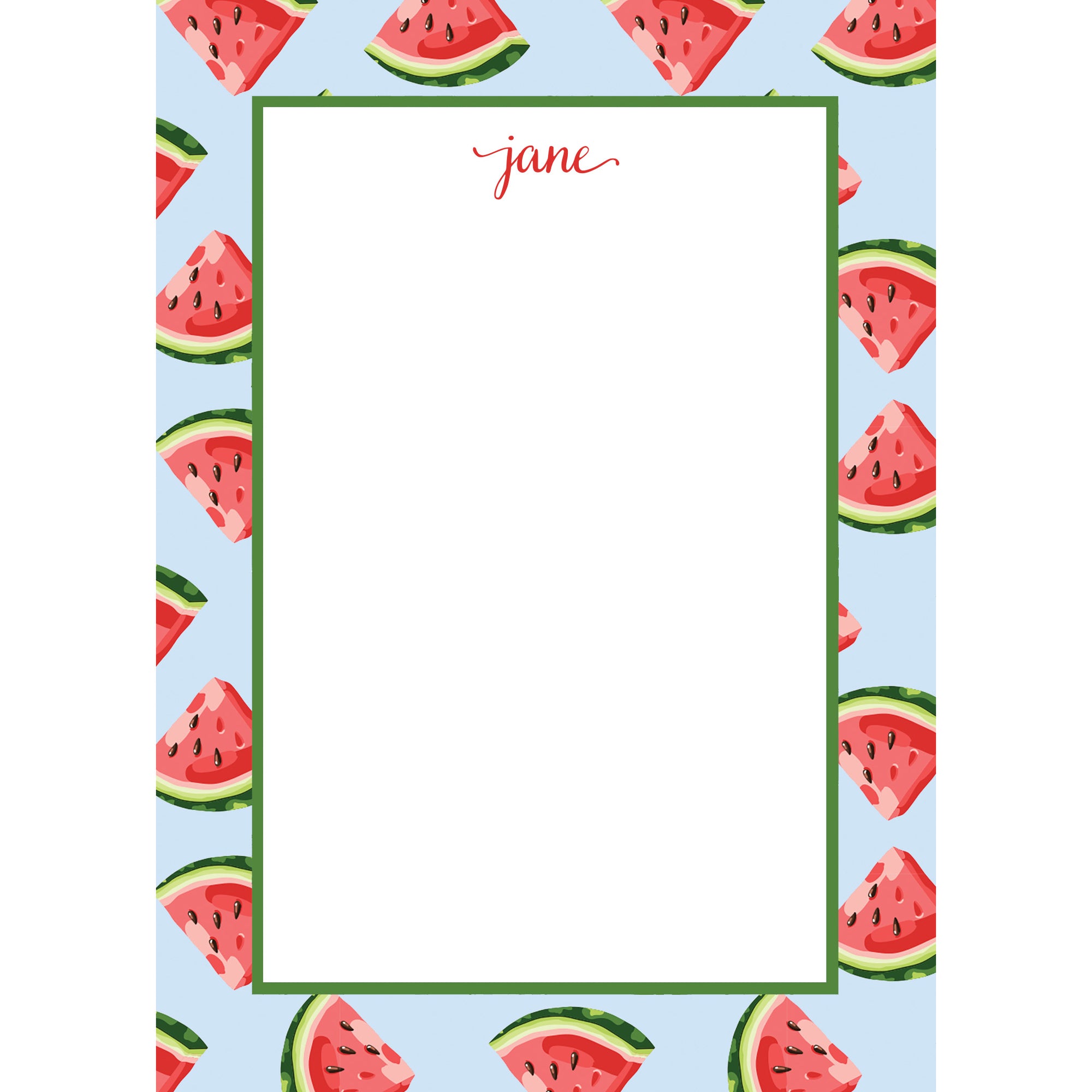 Watermelon Personalized Notepad
