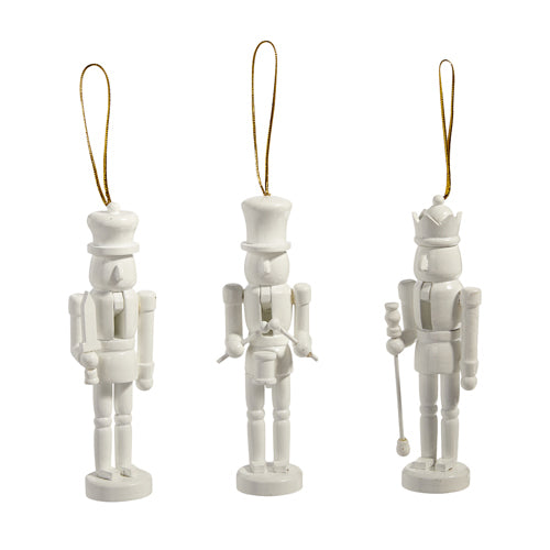 5.75" WHITE NUTCRACKER ORNAMENT
