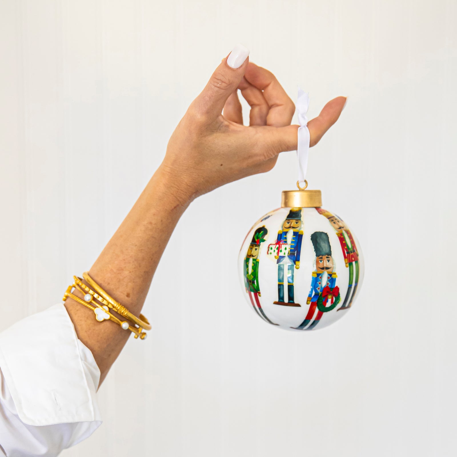 WH Hostess Enameled Ball Ornament | WH Nutcrackers