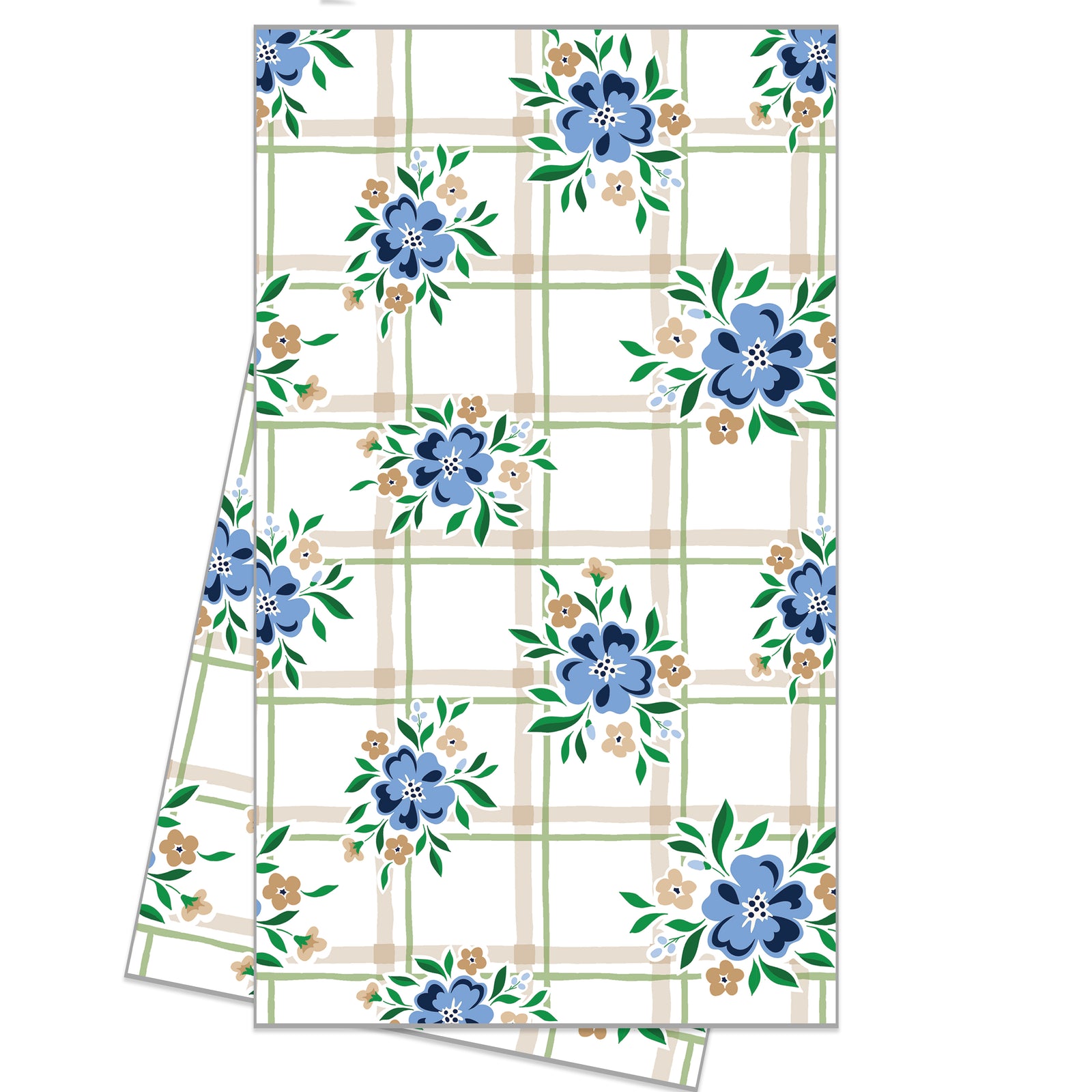 In Stock WH Hostess Cotton Tea Towel | Windowpane Floral