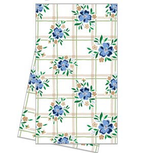 WH Hostess Cotton Tea Towel | Windowpane Floral
