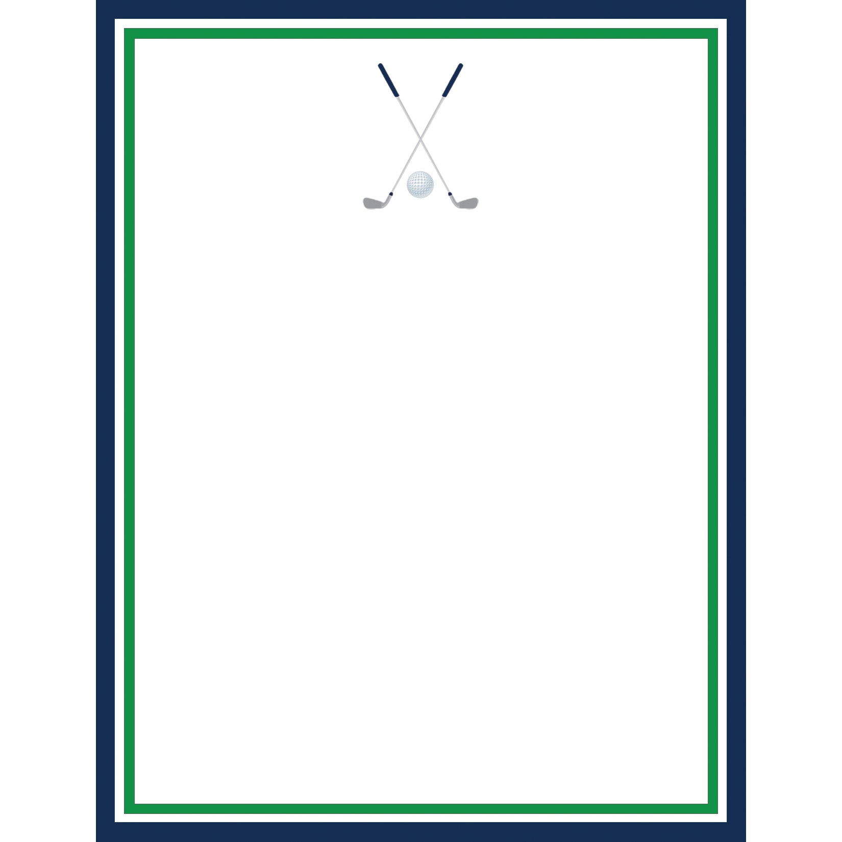 Stock Shoppe: 4.25x5.5 Golf Clubs Notepad