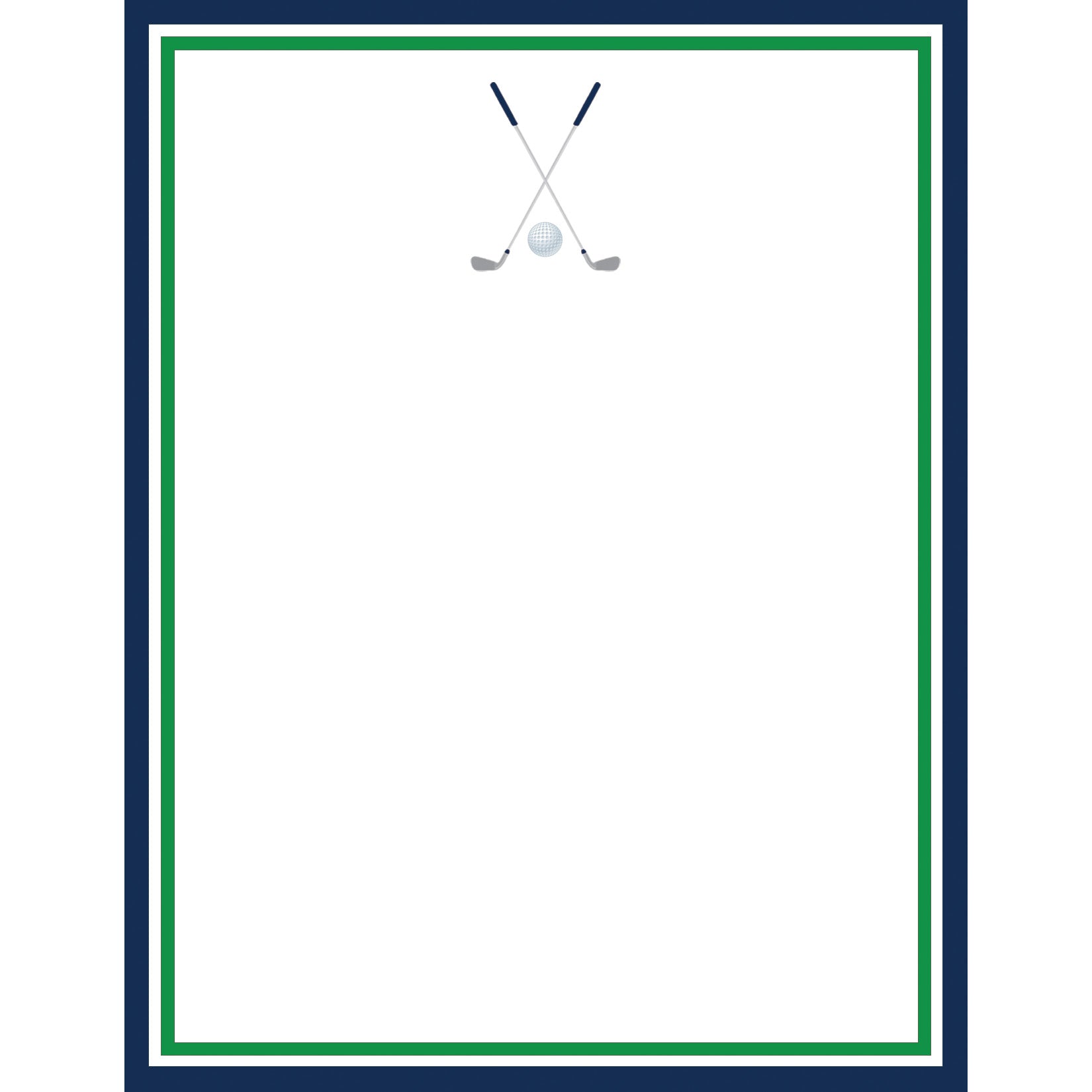 Stock Shoppe: 4.25x5.5 Golf Clubs Notepad