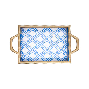 SALE!! WH x Jaye's Studio Blue Bamboo Trellis Mai Tray