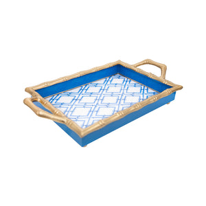 SALE!! WH x Jaye's Studio Blue Bamboo Trellis Mai Tray