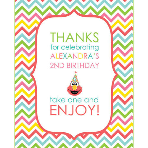 Elmo Chevron 8"x10" Sign