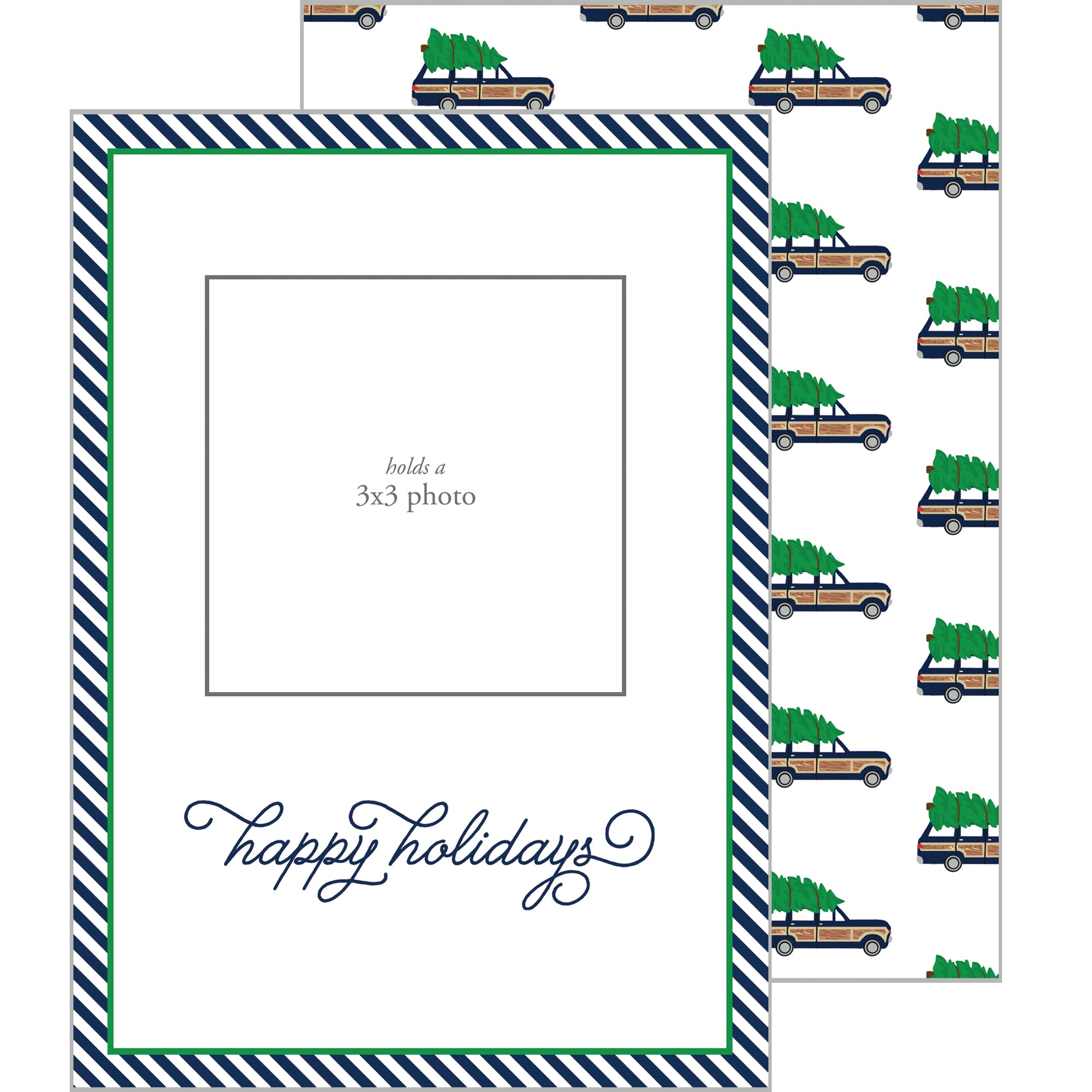 Photo Mount Holiday Photo Card | Woodie Jeep Wagoneer