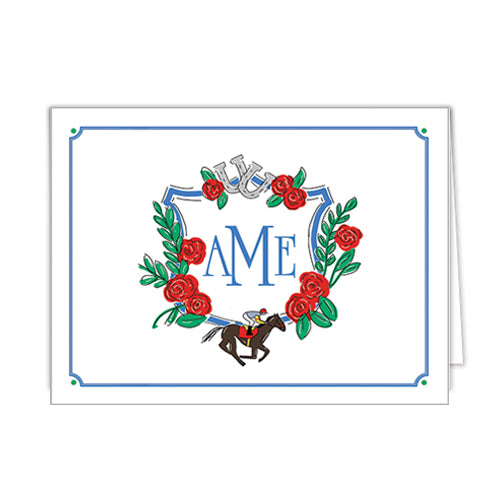 Kentucky Derby Crest Personalized Folded Notecards