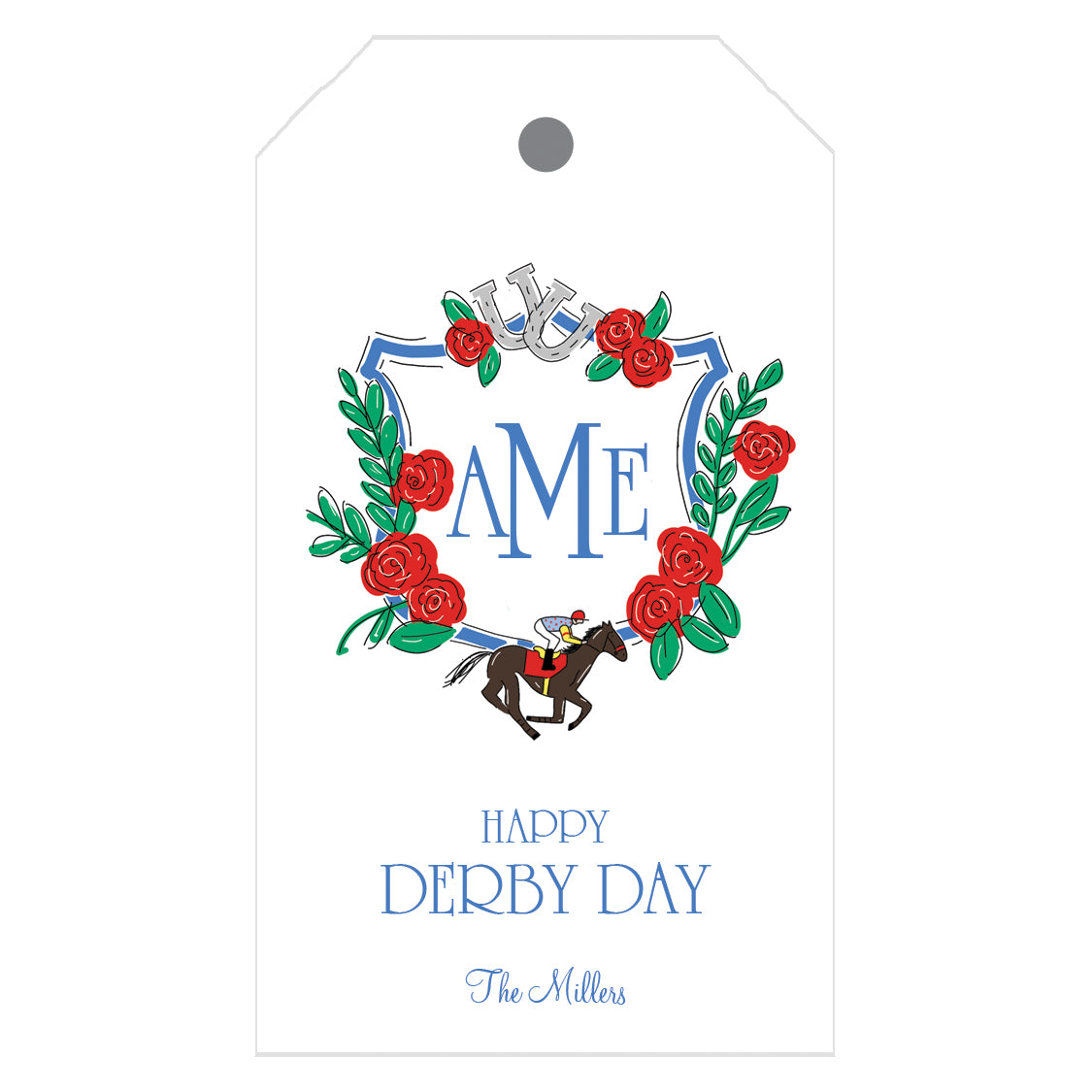 Kentucky Derby Crest Personalized Gift Tags