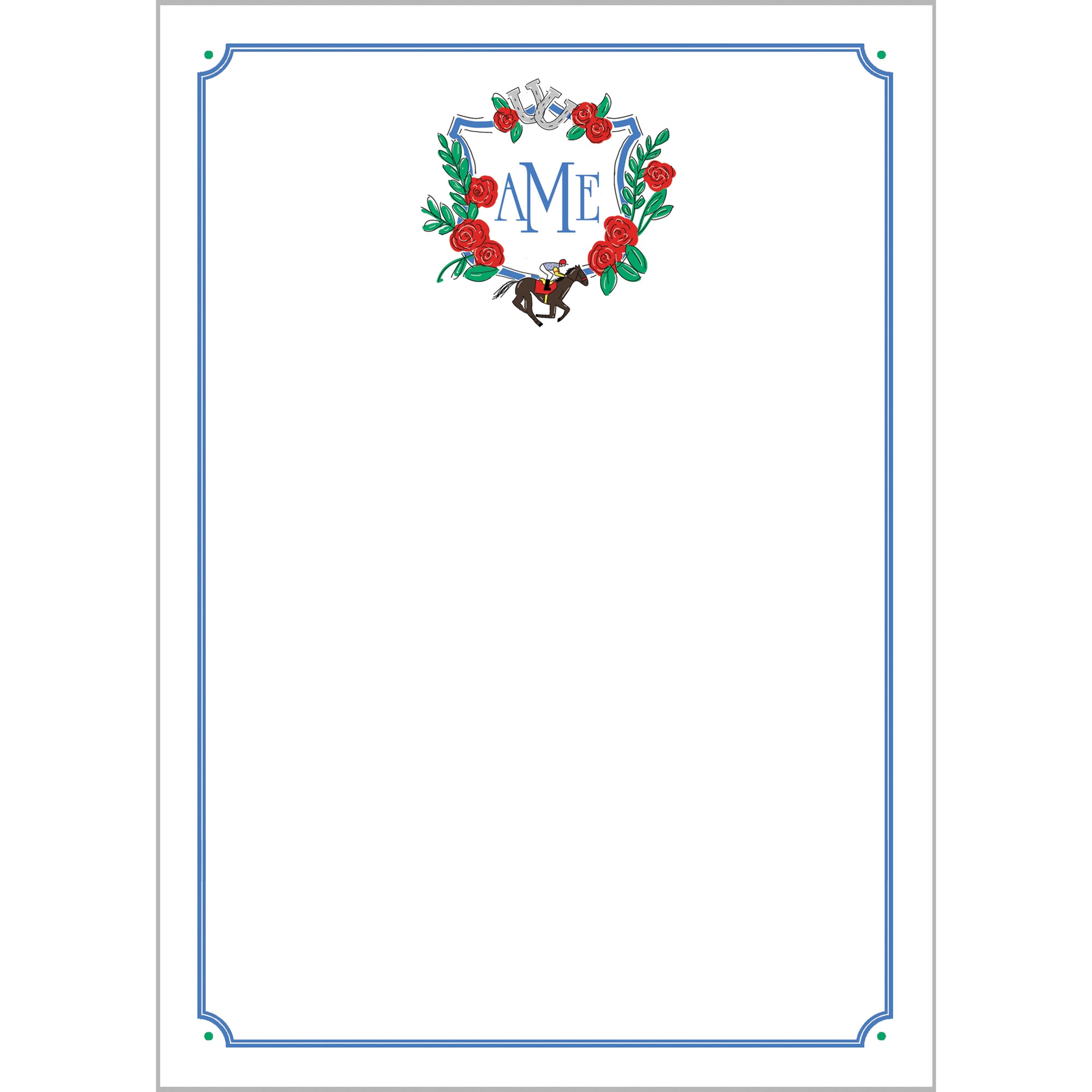 Kentucky Derby Crest Personalized Notepad