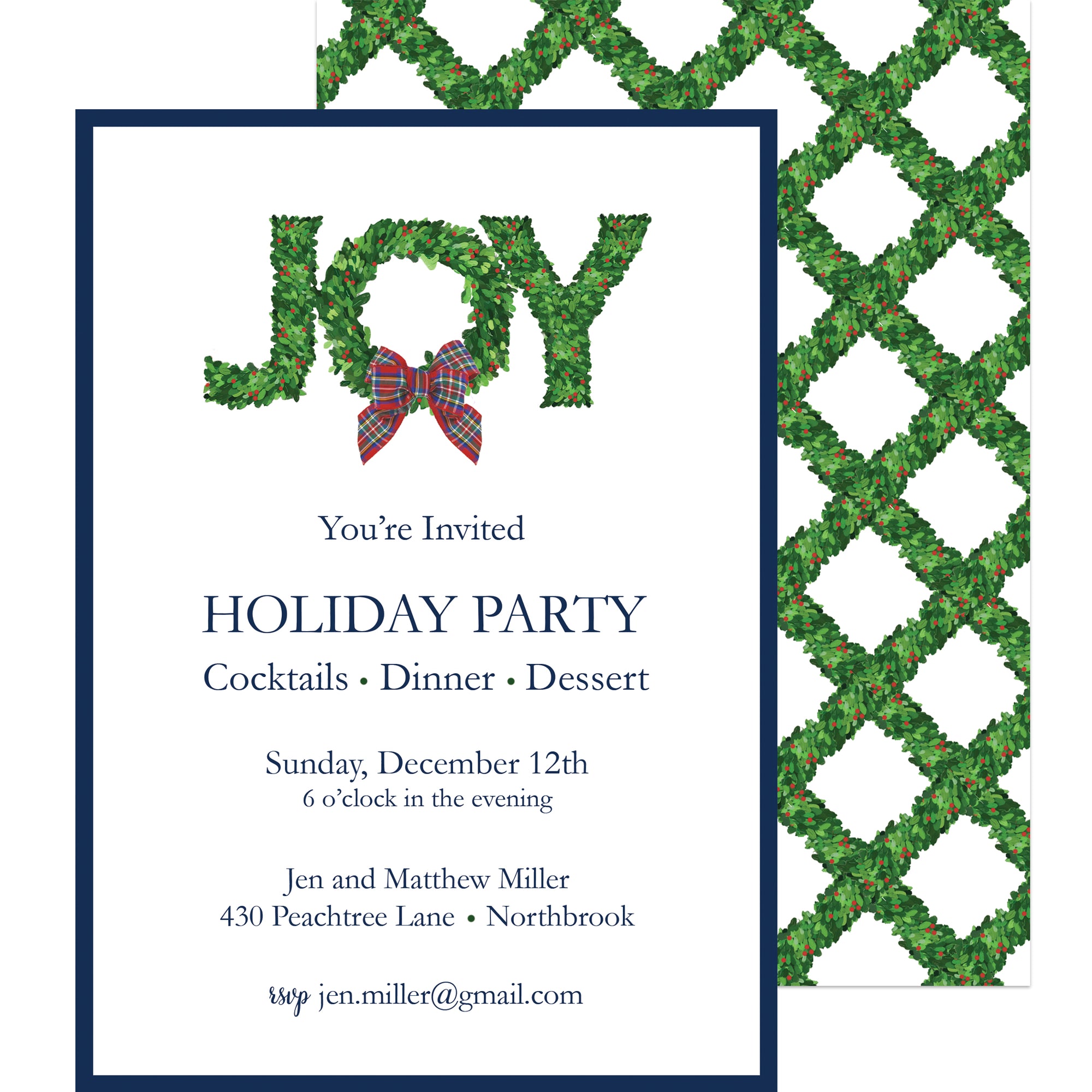 JOY Holiday Party Invitation