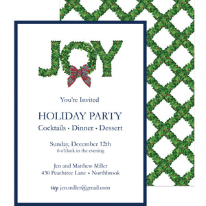 JOY Holiday Party Invitation