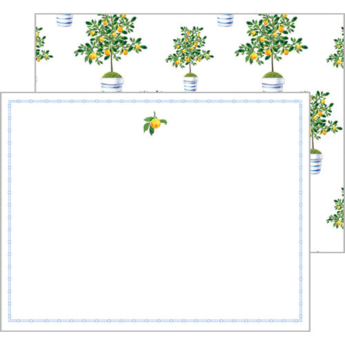 In Stock Flat Notecard Set of 10 | Lemon Tree