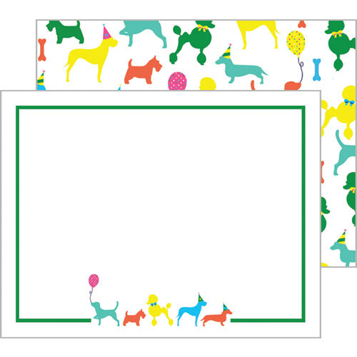 In Stock Flat Notecards | Puppy Party