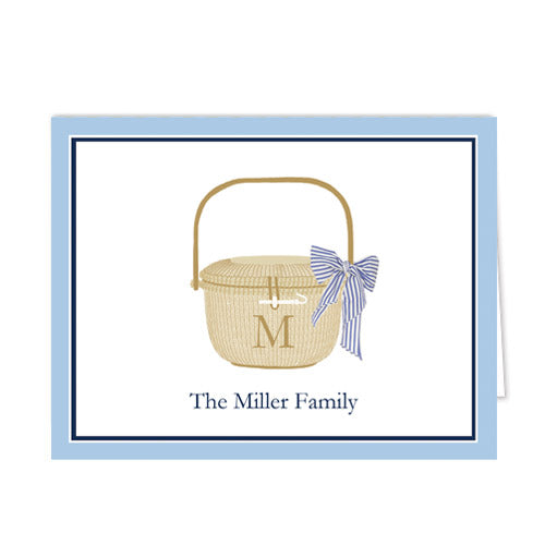 Nantucket Basket Personalized Folded Notecards