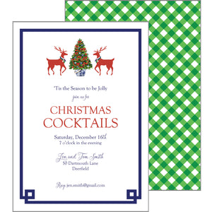 Red Reindeer Games Christmas Party Invitation
