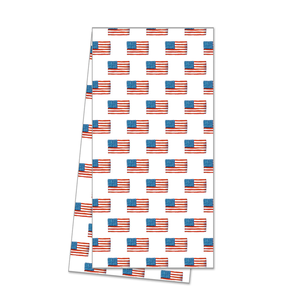 In Stock WH Hostess Cotton Tea Towel | American Flag