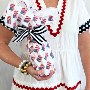 WH Hostess Cotton Tea Towel | American Flag Pattern