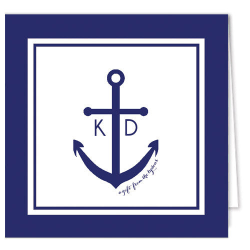 Preppy Anchor Enclosure Cards + Envelopes | More Colors