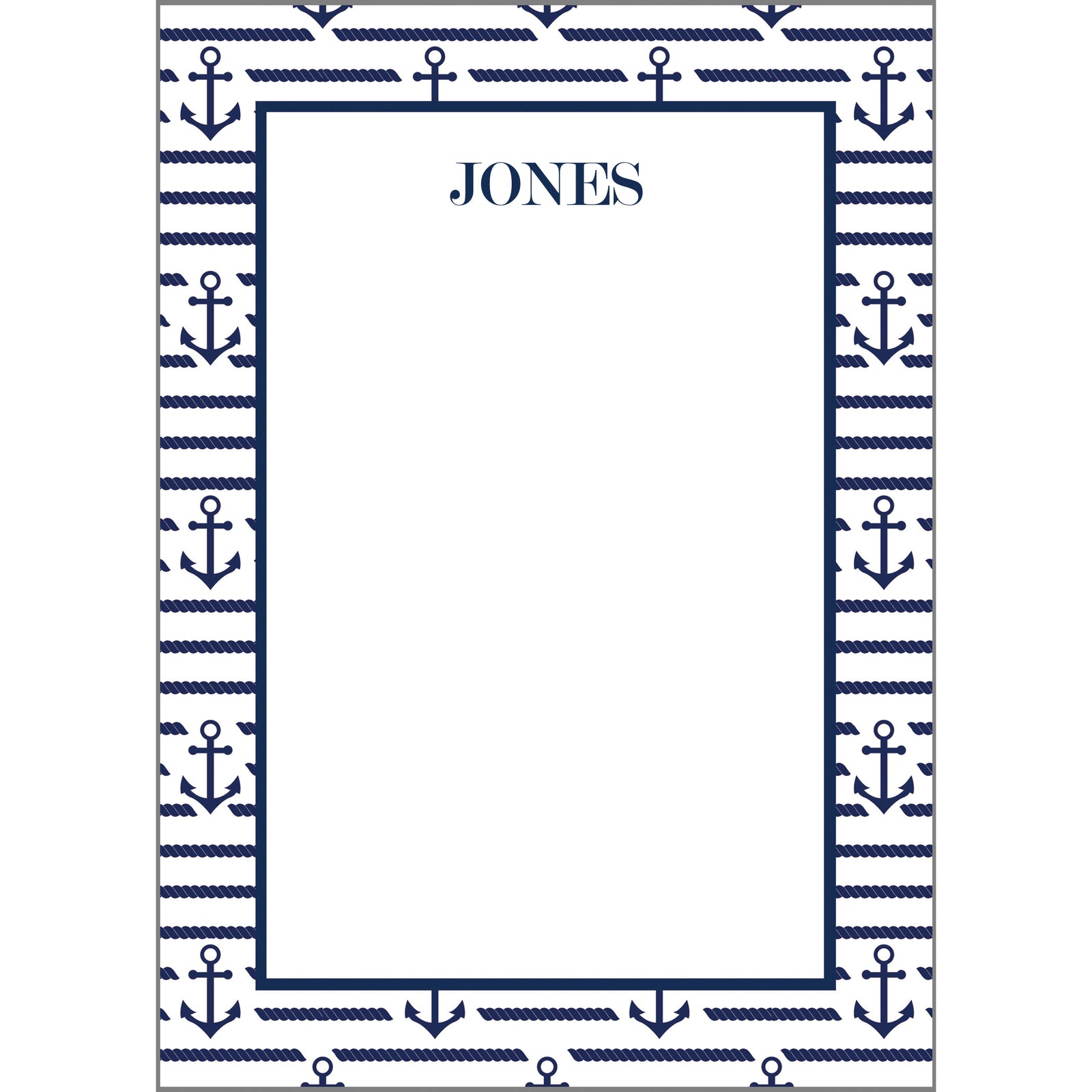 Anchor Stripe Personalized Notepad