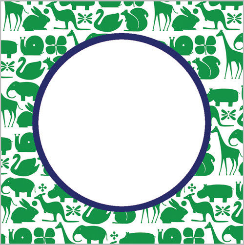 Preppy Animals Gift Sticker - Set of 24 - Green